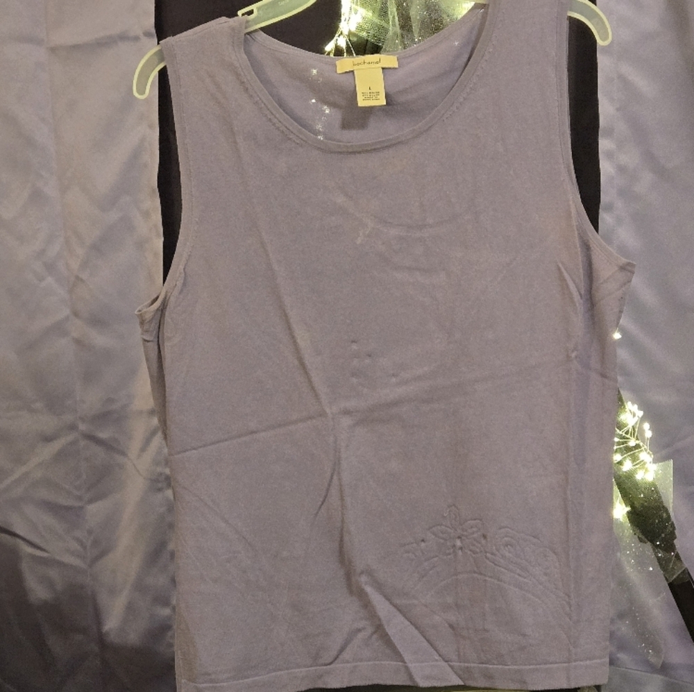 Gray Crew Neck Sleeveless Tank Top